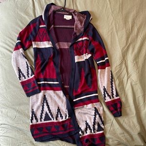 Long Cardigan with Hood